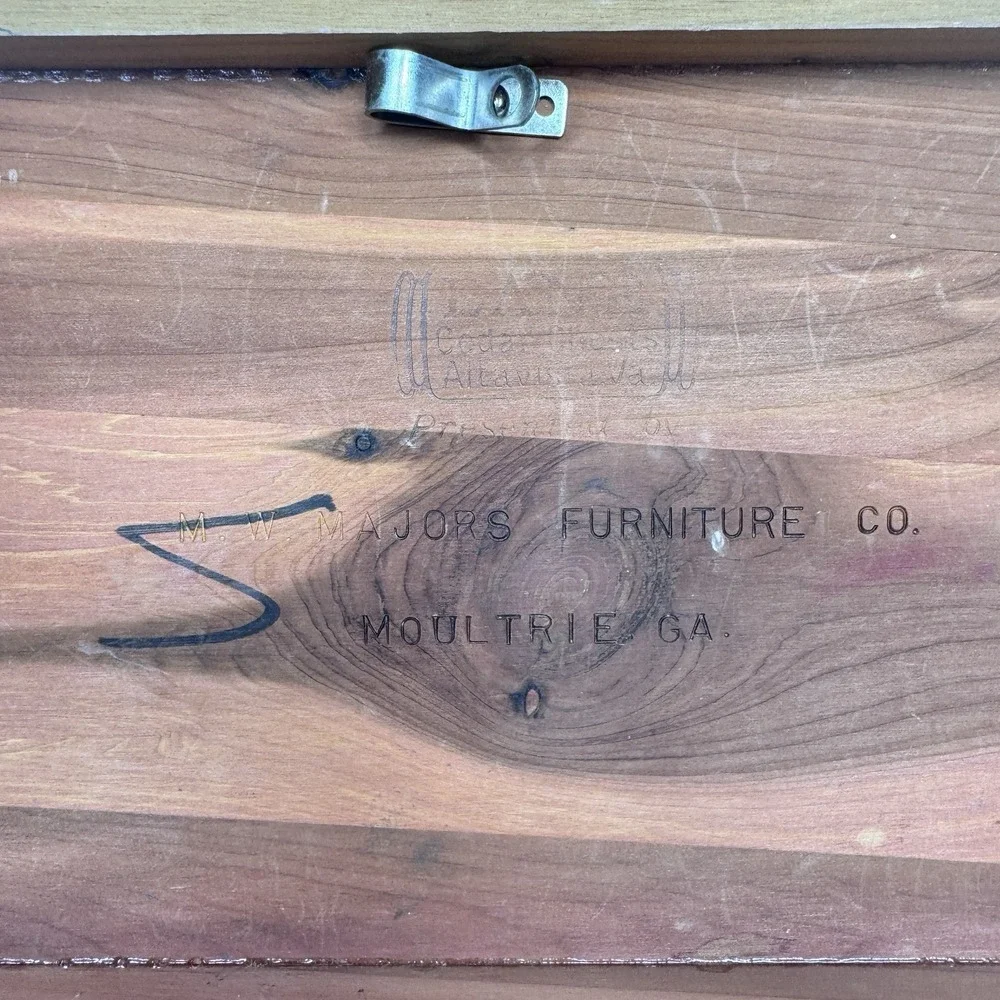 Handmade Cedar Jewelry‎ Box Signed MW Major Moultrie GA Wood Keepsake 9.5in